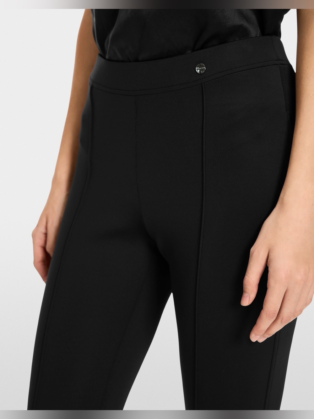 MARCCAIN Black Women's Ponte Seam-Front Pants